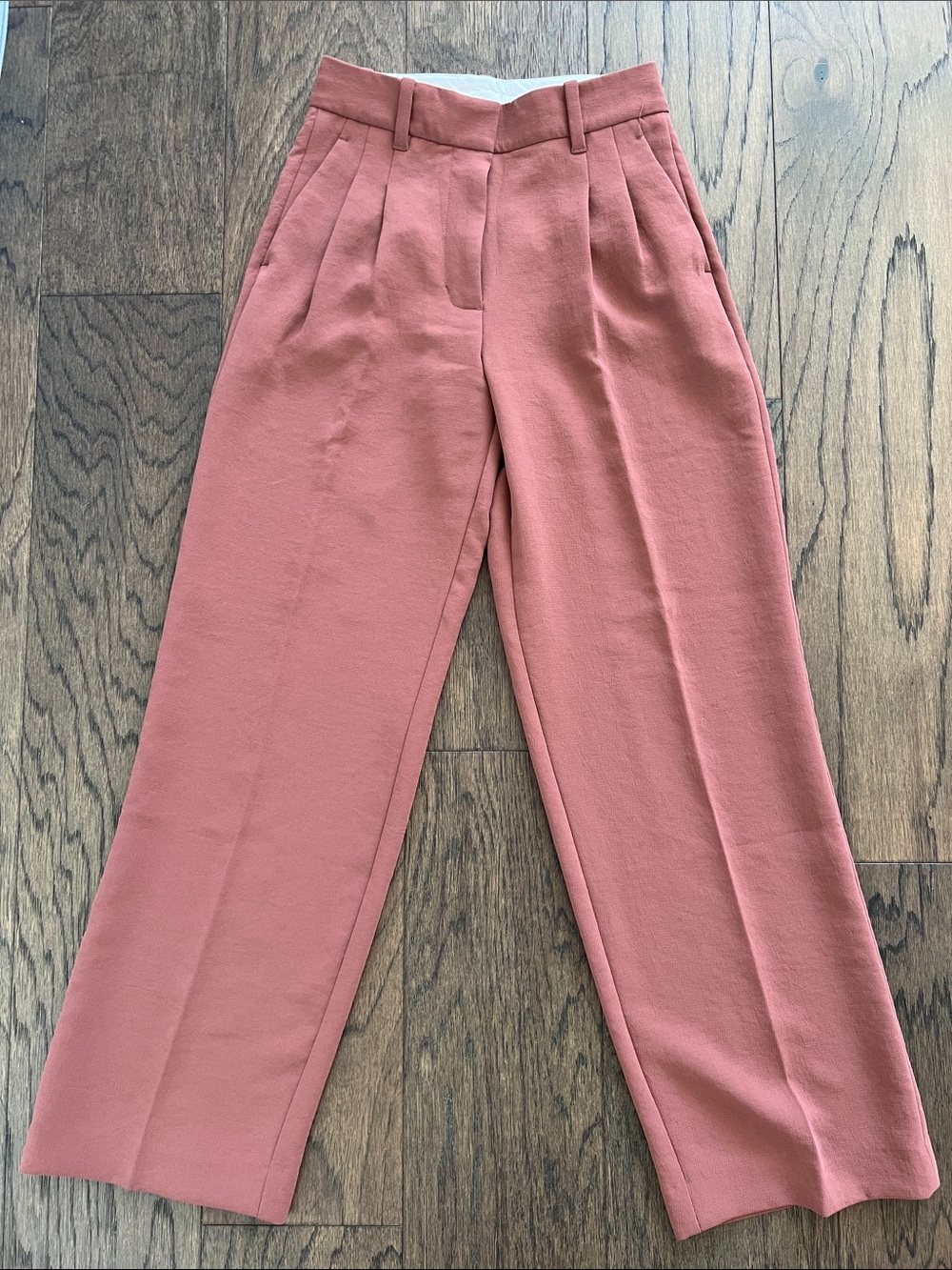 Aritzia Wilfred Effortless Pant Rust Brown in Crepette Short Length Women Size 0